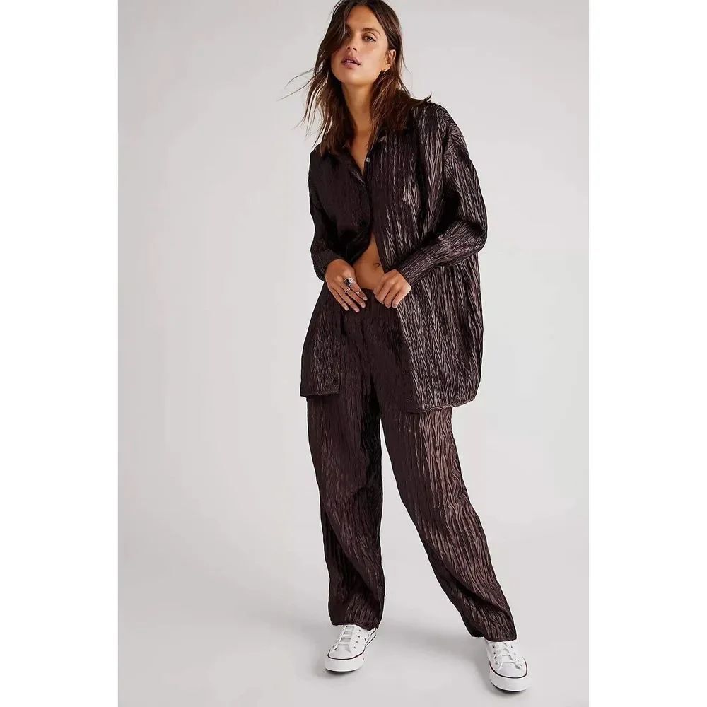Free People Native Youth Crinkle Plisse Suit
